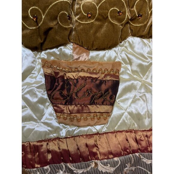 Cracker Barrel Season Of Glory Holiday Quilt Bejeweled Christmas Tree 60x50 - Picture 2 of 9